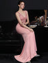 Sexy Elegant Luxury Wedding Evening Long Dresses for Women Rhinestone Prom Party Dresses Summer Dress